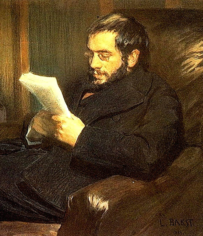 Бакст, портрет Александра Бенуа, 1898 г.
