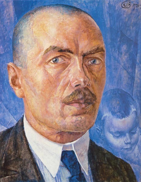 Кузьма Петров-Водкин. Автопортрет. 1926-27. Х.,м. 80.5 х 65. ГРМ.
