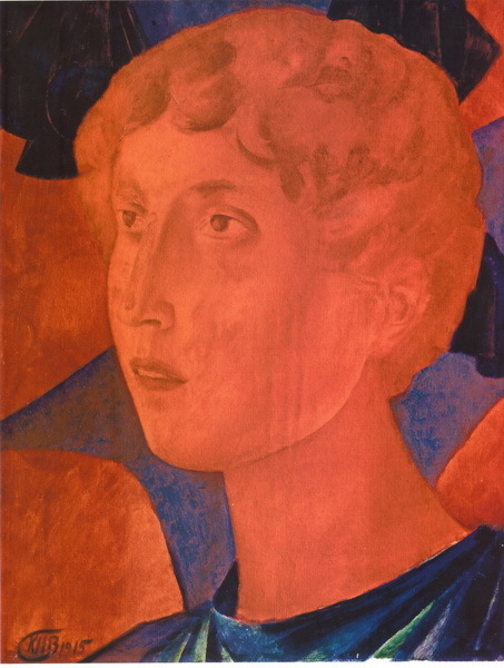 К.С. Петров-Водкин. Голова юноши (Красный ангел). 1915, холст, масло. ГРМ